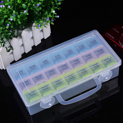 21 case printed medicine box + handle storage box accessories classification cosmetic box