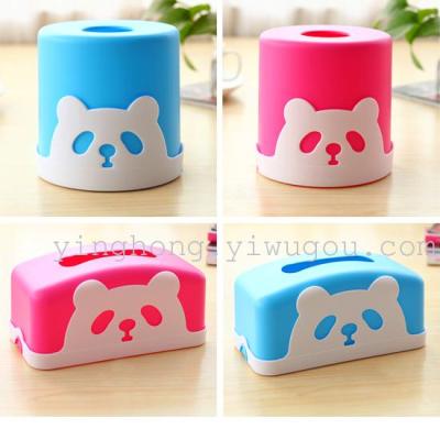 Creative Cartoon Cylinder Cute Panda Tissue Box Korean Creative Desktop Tissue Box Tissue Dispenser Tissue Box