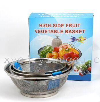 28cm stainless steel basket basket basket high side Vegetable & Fruit kitchen utensils