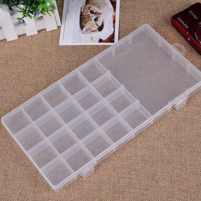 20+1 grid transparent plastic storage box rubber band hairpin beads sorting tool box