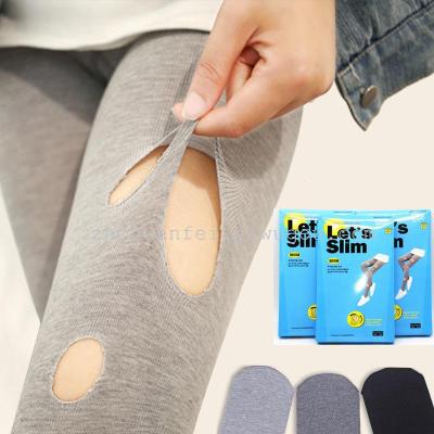 Korean version of the let's slim pressure thin cotton Leggings with socks on arbitrary cut pants