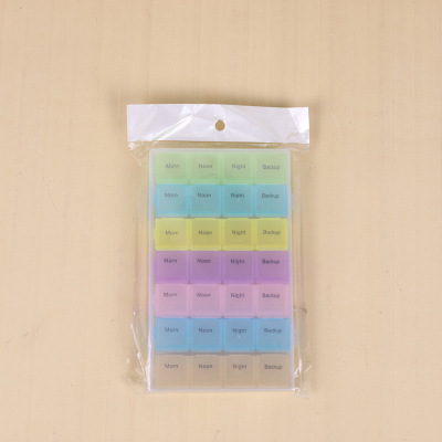 Fashionable 28-grid medicine box jewelry transparent beads electronic accessories beads rectangular plastic box
