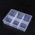 6-grid transparent bead electronic accessories button bead rectangular plastic box