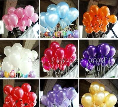 Balloon Pearlescent color thickened round creative wedding wedding decoration balloons child layout