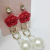 Korea pearl earrings with super female all-match water brick
