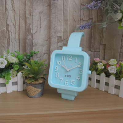 Creative Candy Color Alarm Clock Stereo Clock Ten Yuan Store Supply Watch Alarm Clock