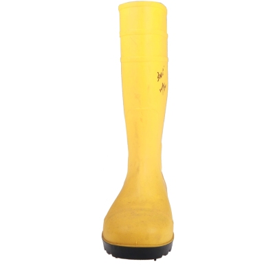 Labor Protection Rain Boots Steel Toe Black, White and Yellow Men's and Women's Knee-High Rain Boots Acid and Alkali Resistant Oil-Water Shoes Anti-Smashing Thorn