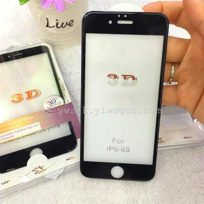 3D 3D Iphone6 Full Cover Curved Surface Reinforced Glass Film for Mobile Phone