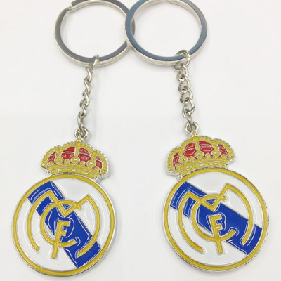 Spain Real Madrid standard drawing oil key button back with black film