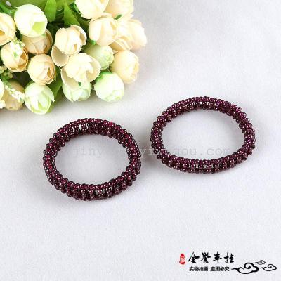 Transport vigorous beauty of natural love Wine Red Garnet Bracelet with crystal bracelets