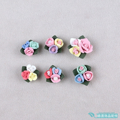 Ceramic flower cream mobile phone shell accessories beauty DIY stick Manicure decoration materials