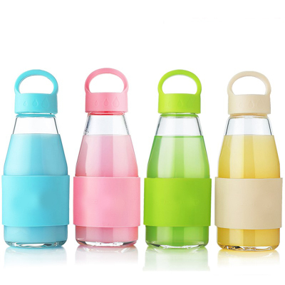 A glass cup, glass tea mini office household glass bottle cup portable small cup milk cup