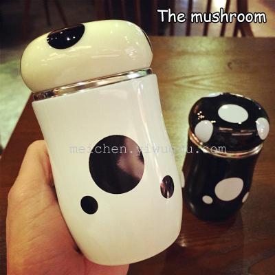 280ML creative cute little belly mushroom little insulation Cup stainless steel cup point of milk
