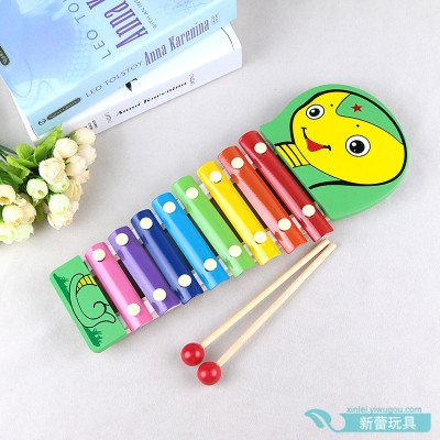 The infant wooden hand knock Qin animal series of children's educational toys early childhood music