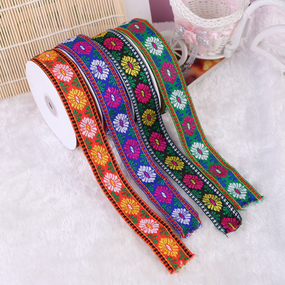 National jacquard ribbon fashionable elastic polyester ribbon woven computer jacquard ribbon