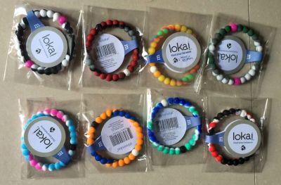 Manufacturers direct silicone LOKAI bracelet printed concave - convex lettering energy silicone bracelet