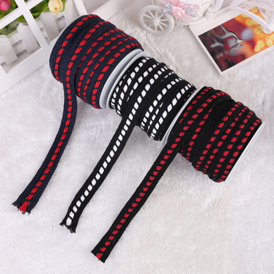 Jacquard weave belt students with elastic polyester woven band clothing accessories