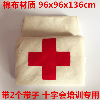 Red cross cotton triangular bandage, thick bandage, bandage, cotton gauze tape factory
