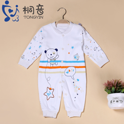 Infant baby boy girl combed cotton long sleeved Cotton Long Johns Romper Jumpsuit in spring autumn 