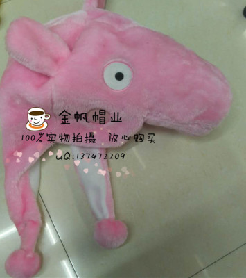 Foreign trade export pepe, pig piglet plush winter warm hat cartoon animal cap.