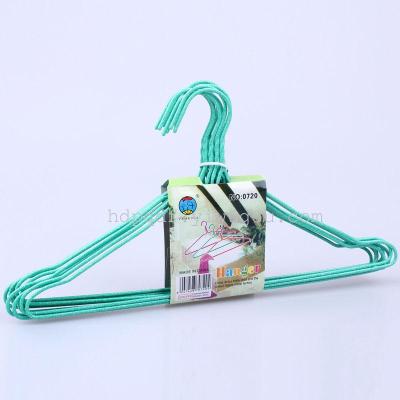 0720 dipped plastic iron clothes rack anti slip clothes hanger strengthening durable clothes airing clothes hanger iron 
