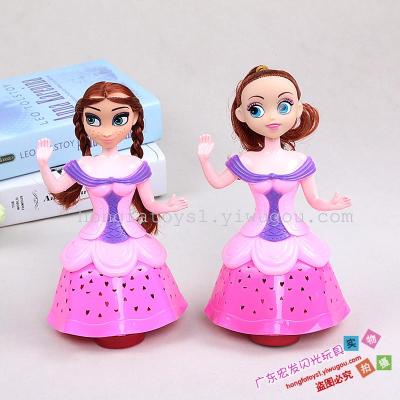 Frozen Princess intelligent flash Bobbi doll music toys