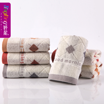 Ting long cotton diamond lattice merchandise gift towel high-grade towel