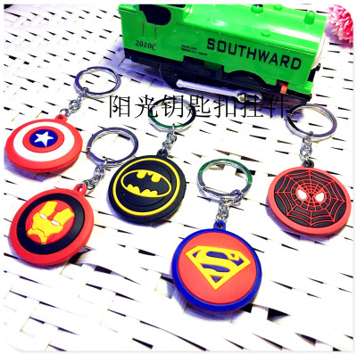 Selling complex revenge League series shield spider bats steel America team other PVC Keychain hanging bag