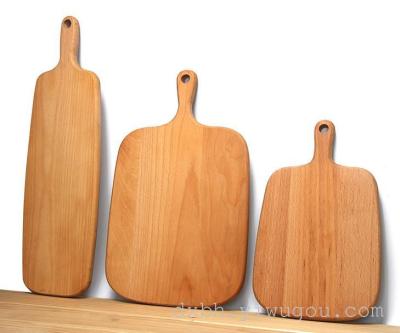 Beech Nordic wind bread board natural antibacterial wood chopping board block baking utensils narrow long