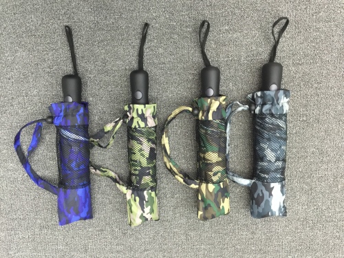 camouflage military style tri-fold automatic umbrella new arrival factory direct sales