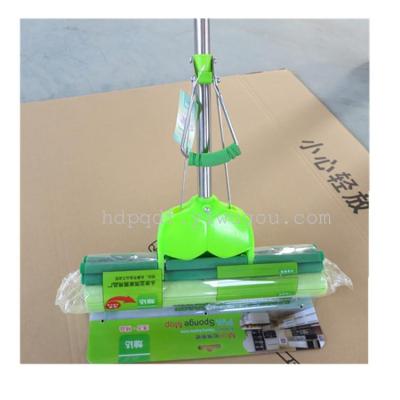 Factory direct sales 2016 new good quality of green cotton double rolling type water wringing mop