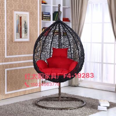 Factory direct selling outdoor imitation rattan hanging basket bird's nest chair outdoor swing balcony hanging basket tie yi rattan