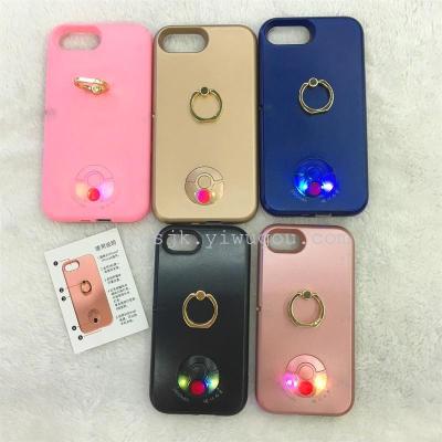 iPhone 7 Led Luminescence Band Power Bank Ring Bracket Selfie Fill Light Phone Case