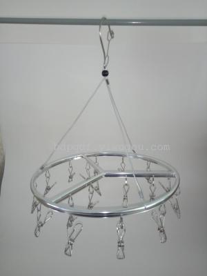 Factory direct sales Aluminum Alloy round rack 18 clip windproof rack / cool socks / underwear rack