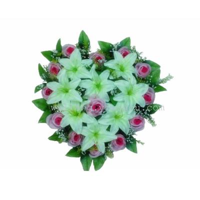 Artificial silk wedding decoration flower bud curling simulation Lily Rose Love combination