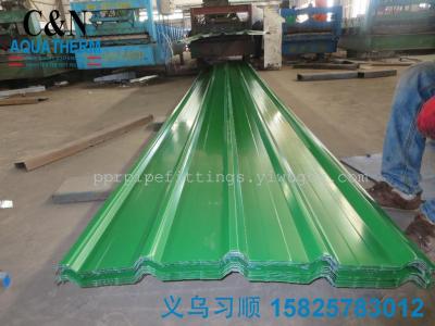 The enclosure steel tile floor plate pressure type galvanized C type steel corrugated plate wave tile glazed tile