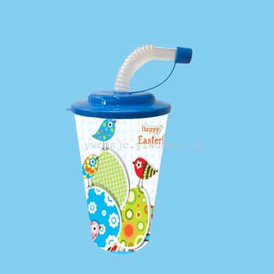 Wholesale custom creative plastic cup promotional promotional cup drink cup Easter lovely cartoon cup