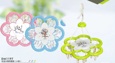 The clothes rack and the plum blossom shaped clothes hanger