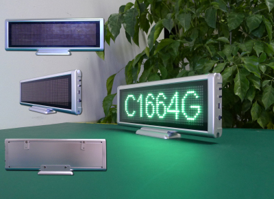 Four word desktop screen, LED desktop screen, green