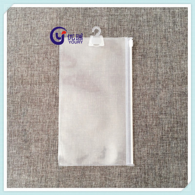 Eva socks bag transparent Eva packaging zipper bag frosted Eva hook bag.