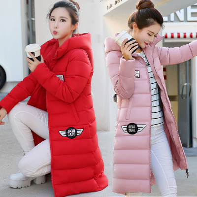 The new Korean winter lady thick jacket Hooded Coat long down jacket coat