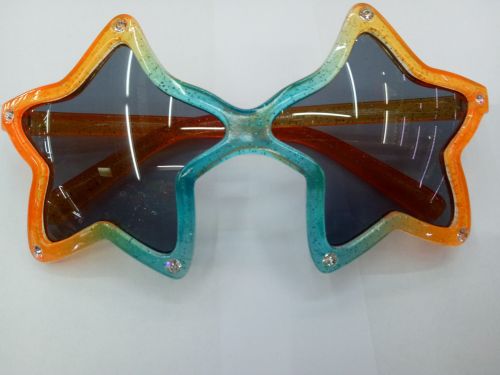 factory direct supply new dance fun sunglasses pentagram two-color sunglasses for children unisex