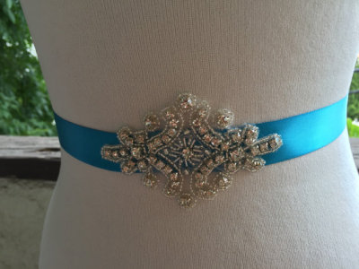 European luxury bride Rhinestone Belt Handmade Beaded ribbon diamond girdle