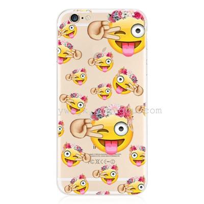 Emoji Funny Cute Facial Expression Transparent Soft Case Iphone7tpu Phone Case