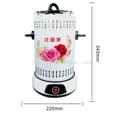 Household gifts electric barbecue oven no hood barbecue machine automatic rotating barbecue machine 6 fork