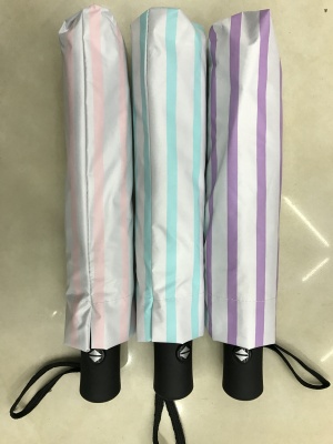 Full Automatic umbrella with striped colored glue
