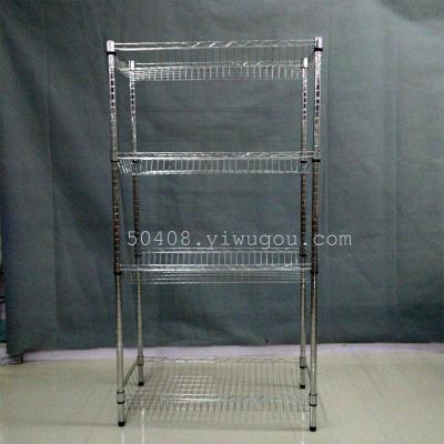 The color of stainless steel kitchen storage rack net basket sundries storage shelf storage rack landing angle frame