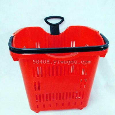 Two bar supermarket shopping basket hand basket bar KTV folding storage basket basket