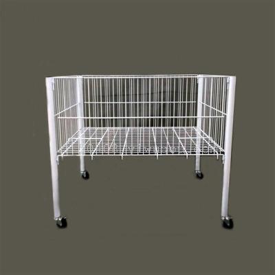 Iron basket tall single car sales promotion promotional clothing display underwear umbrella rack