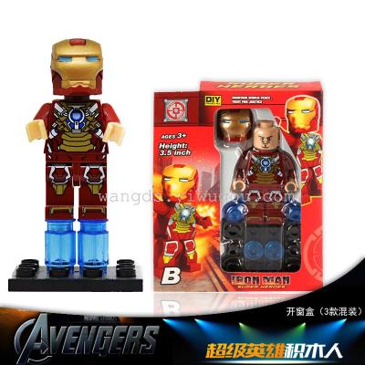 49437 Super Hero series iron man, spider man and Captain America toy box window